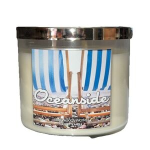 Bath & Body Works 3 wick 14.5 oz Candle RETIRED Citrus Melon Oceanside New